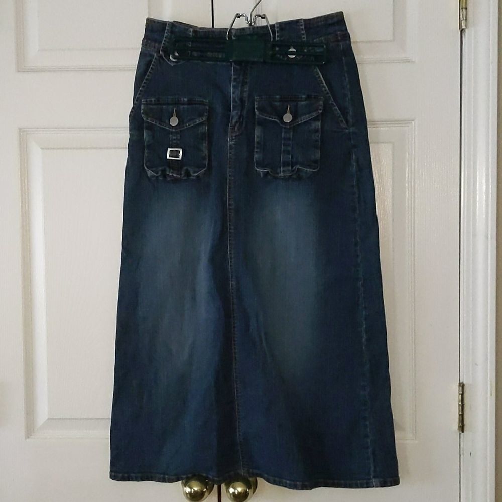 AC -3998 original jeans denim skirt Sz 9